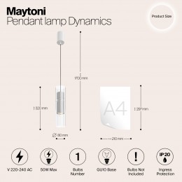 Подвесной светильник Maytoni Dynamics MOD326PL-01W