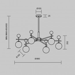 Подвесной светильник Maytoni Museo MOD436PL-07BS