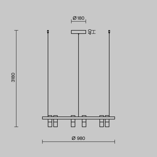 Подвесной светильник Maytoni Satellite MOD102PL-L42BK