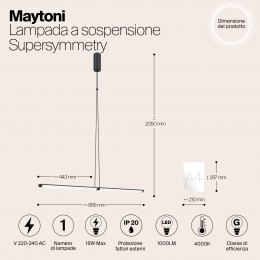Подвесной светильник Maytoni Supersymmetry P096PL-L11BK1