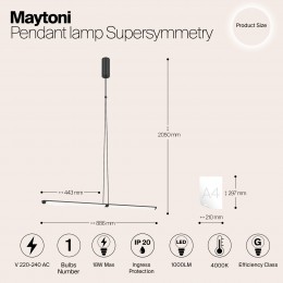 Подвесной светильник Maytoni Supersymmetry P096PL-L11BK1