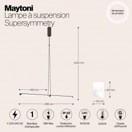 Подвесной светильник Maytoni Supersymmetry P096PL-L11BK1