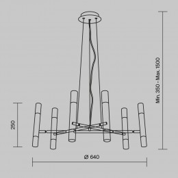 Подвесной светильник Maytoni Vigo MOD031PL-12B