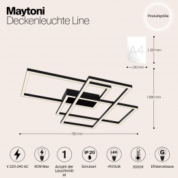 Потолочный светильник Maytoni Line MOD015CL-L80B