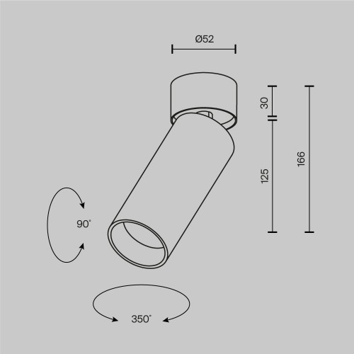 Потолочный светильник Technical C055CL-L12W2.7K-W-PT