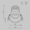 Встраиваемый светильник Technical DL117-15W-4K-B