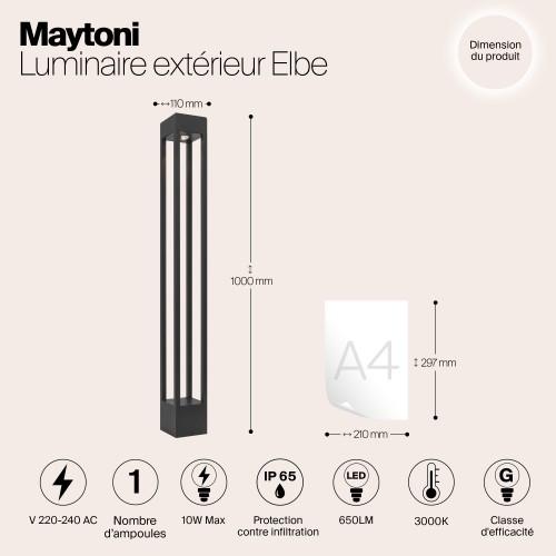 Ландшафтный светильник  Maytoni Outdoor Elbe O424FL-L10GF