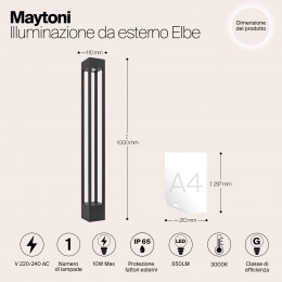 Ландшафтный светильник  Maytoni Outdoor Elbe O424FL-L10GF