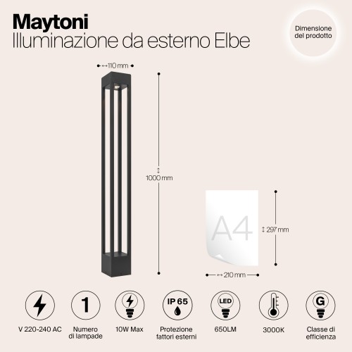 Ландшафтный светильник  Maytoni Outdoor Elbe O424FL-L10GF