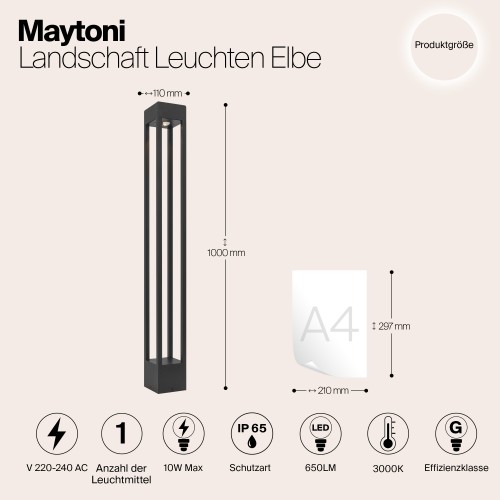 Ландшафтный светильник  Maytoni Outdoor Elbe O424FL-L10GF