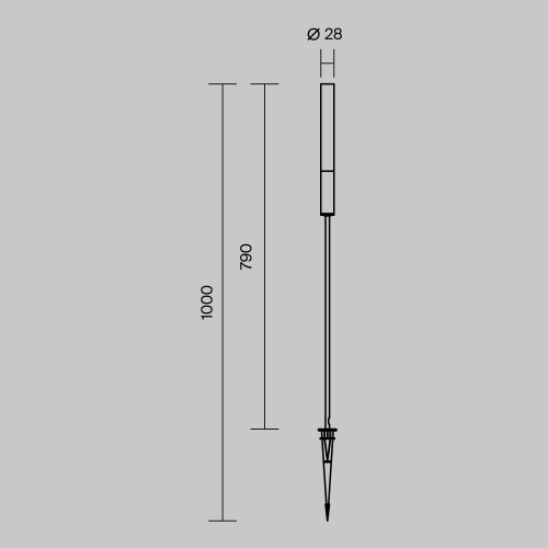 Ландшафтный светильник  Maytoni Outdoor Flare O487FL-L3GF3K1