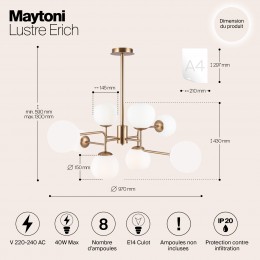 Люстра Maytoni Erich MOD221-PL-08-G