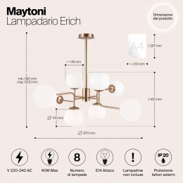 Люстра Maytoni Erich MOD221-PL-08-G