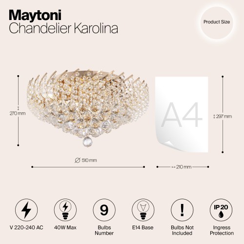 Люстра Maytoni Karolina DIA120-09-G