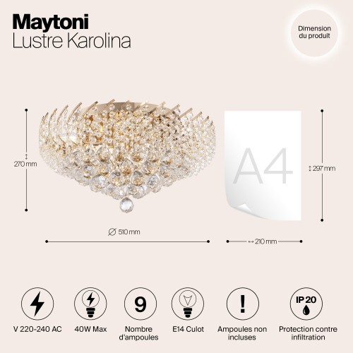 Люстра Maytoni Karolina DIA120-09-G