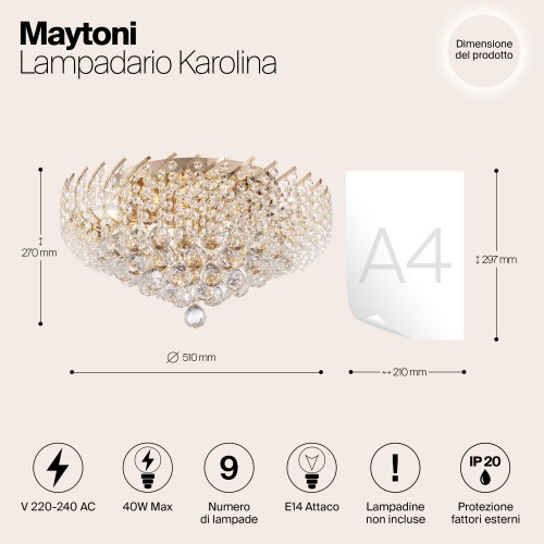 Люстра Maytoni Karolina DIA120-09-G