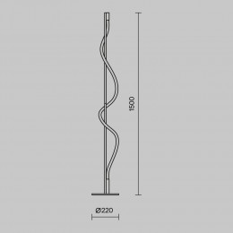 Напольный светильник (торшер) Maytoni Tau MOD166FL-L15B3K