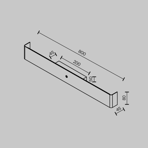 Настенный светильник (бра) Maytoni Bracket MOD492WL-L16BK