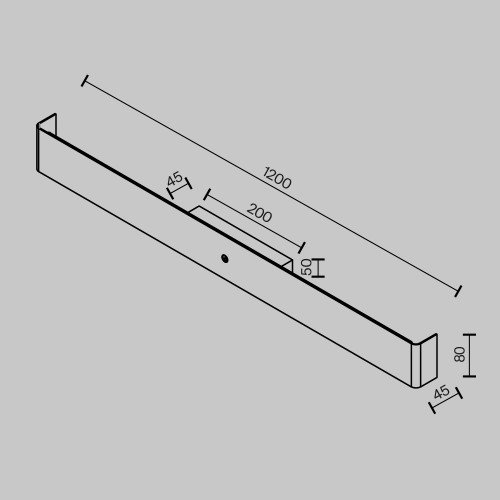 Настенный светильник (бра) Maytoni Bracket MOD492WL-L20BK