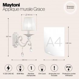 Настенный светильник (бра) Maytoni Grace ARM247-01-G