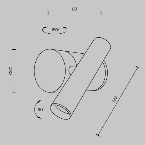 Настенный светильник (бра) Maytoni Utility MOD433WL-L3B3K1