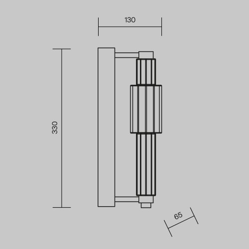Настенный светильник (бра) Maytoni Verticale MOD308WL-L9CH3K