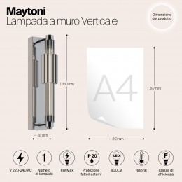 Настенный светильник (бра) Maytoni Verticale MOD308WL-L9CH3K