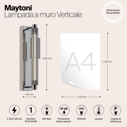 Настенный светильник (бра) Maytoni Verticale MOD308WL-L9CH3K