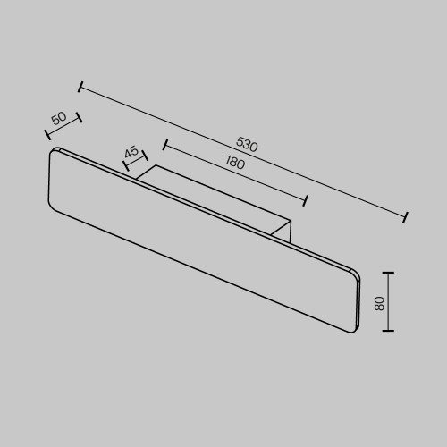 Настенный светильник (бра) Technical C81WL-18W3K-B