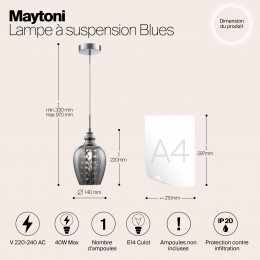 Подвесной светильник Maytoni Blues MOD033-PL-01-N
