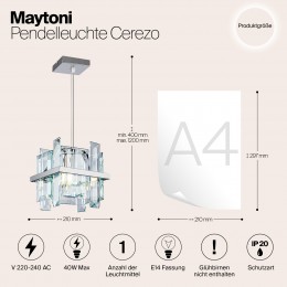 Подвесной светильник Maytoni Cerezo MOD201PL-01N