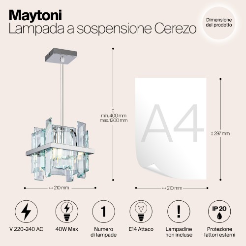 Подвесной светильник Maytoni Cerezo MOD201PL-01N