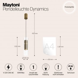 Подвесной светильник Maytoni Dynamics MOD326PL-01MG