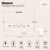 Подвесной светильник Maytoni Erich MOD221-PL-05-G