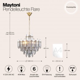 Подвесной светильник Maytoni Flare DIA200PL-06G