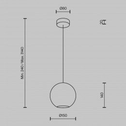 Подвесной светильник Maytoni Glamping MOD437PL-01BG