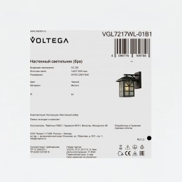 Уличный настенный светильник Voltega VGL7217WL-01B1