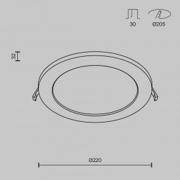 Встраиваемый светильник Technical DL017-6-L18W