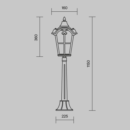 Ландшафтный светильник  Maytoni Outdoor Albion O413FL-01BZ1