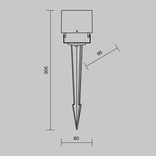Ландшафтный светильник  Maytoni Outdoor Ares O309FL-L8B3K