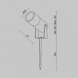 Ландшафтный светильник  Maytoni Outdoor Bern O050FL-L5GF3K