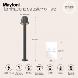 Ландшафтный светильник  Maytoni Outdoor Harz O421FL-L5GF
