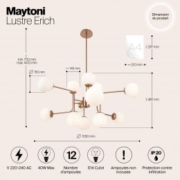 Люстра Maytoni Erich MOD221-PL-12-G