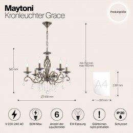 Люстра Maytoni Grace RC247-PL-06-R