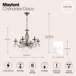 Люстра Maytoni Grace RC247-PL-06-R
