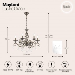 Люстра Maytoni Grace RC247-PL-06-R
