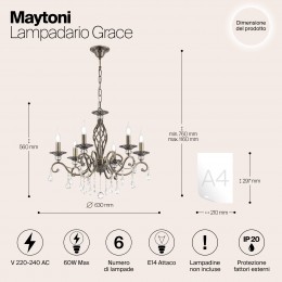 Люстра Maytoni Grace RC247-PL-06-R