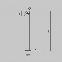 Напольный светильник (торшер) Maytoni Bansky MOD129FL-01B