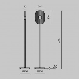 Напольный светильник (торшер) Maytoni Eclipse MOD152FL-L1BK