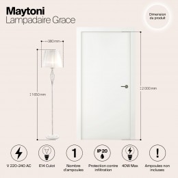 Напольный светильник (торшер) Maytoni Grace ARM247-11-G